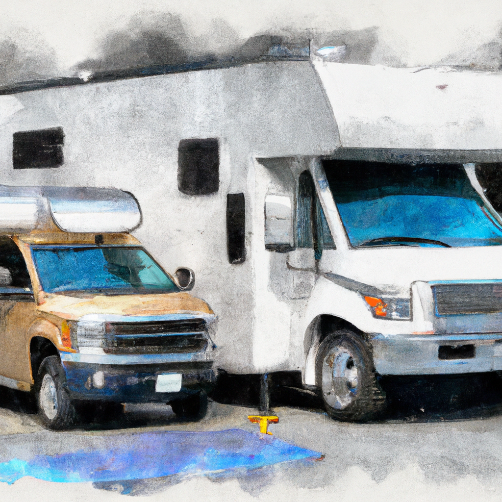A shiny, well-maintained RV parked beside a professional mobile detailing van.